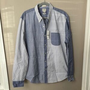 NWT J Crew Men’s Mixed Print Button Down Shirt